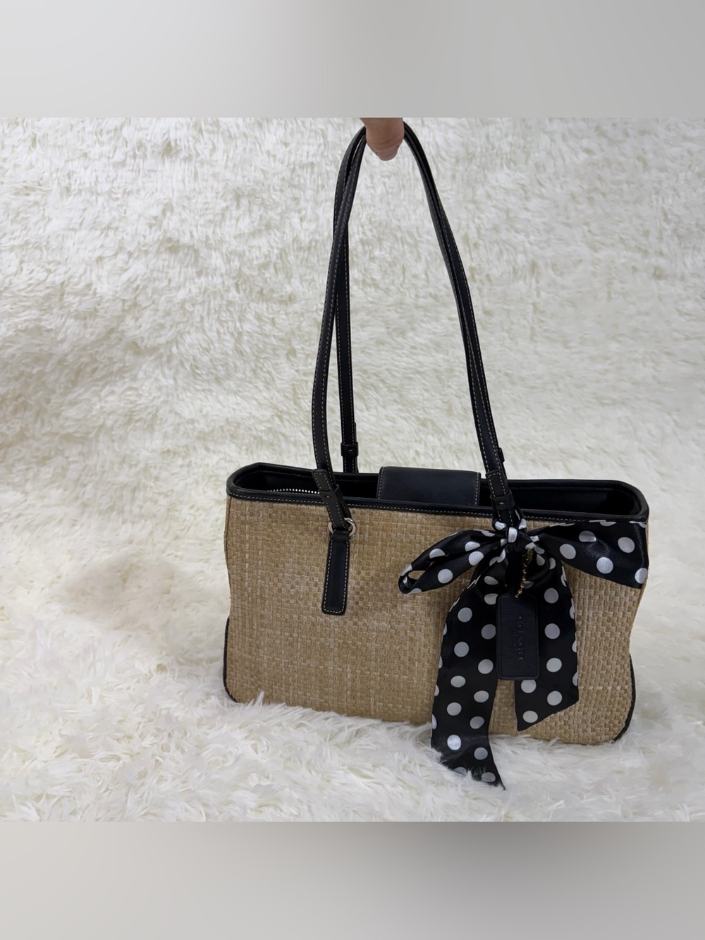 Coach Cabana vintage straw bag